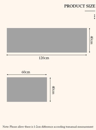 Diatom Mud Kitchen Mat Set, Contemporary Style, Anti-Skidding Rubber Grip, Washable, Oil and Water resistant, Easy to clean Mats for Kitchen, Floor 40*60cm/40*120cm - view 2